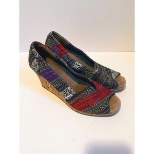 TOMS Espadrille Wedges